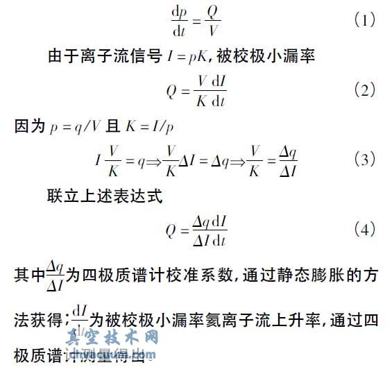 基于靜態(tài)膨脹法的極小漏率校準(zhǔn)方法研究